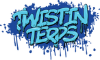 TwistinTerps blue graffiti logo